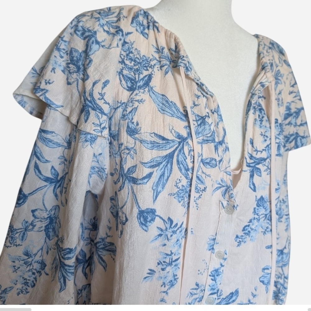 Pre-owned Free People White and Blue Dress - Picture 5 of 14